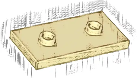 Plate, Modified 2 x 4 with 2 Studs (Double Jumper)