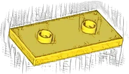 Plate, Modified 2 x 4 with 2 Studs (Double Jumper)