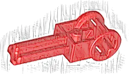 Technic, Axle  2L with Reverser Handle Axle Connector