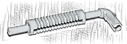 Vehicle, Exhaust Pipe with Technic Pin, Flat End with Squared Pin Hole