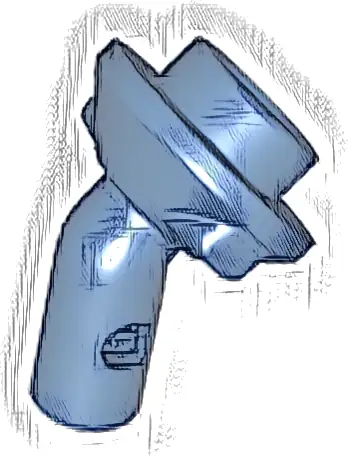 Bar   1L with Angled Hollow Stud