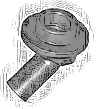 Bar   1L with Angled Hollow Stud