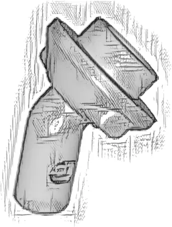 Bar   1L with Angled Hollow Stud