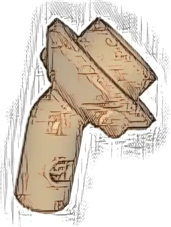 Bar   1L with Angled Hollow Stud