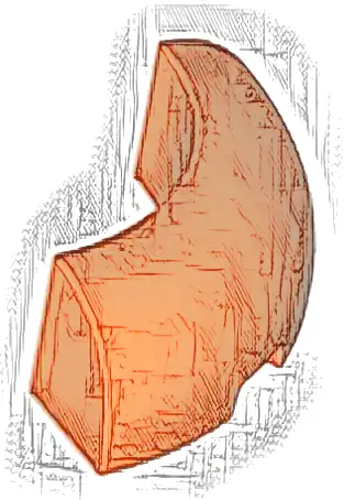 Brick, Round Corner 3 x 3 without Studs