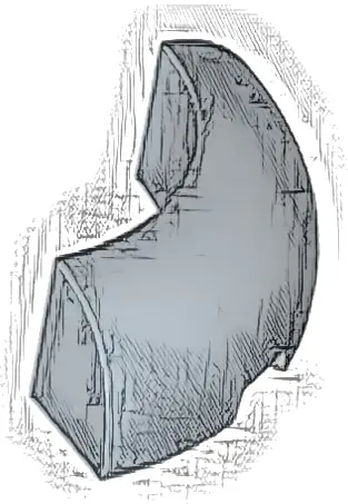 Brick, Round Corner 3 x 3 without Studs