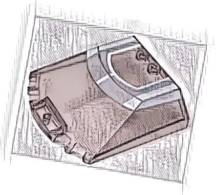 Windscreen 6 x 6 x 1 1/3 Straight Sides with Light Bluish Gray Roof with White Stripes Pattern