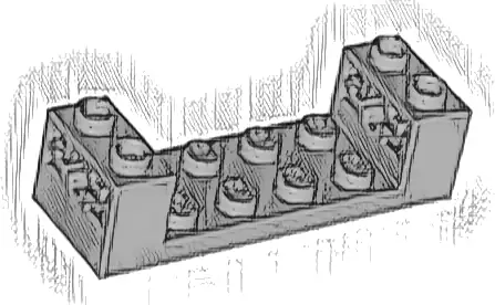 Technic, Brick 2 x 6 x 1 1/3 with Axle Holes and Bottom Pins