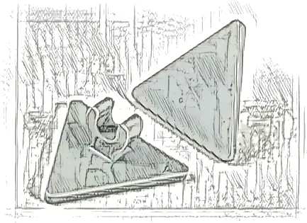 Road Sign 2 x 2 Triangle with Open O Clip