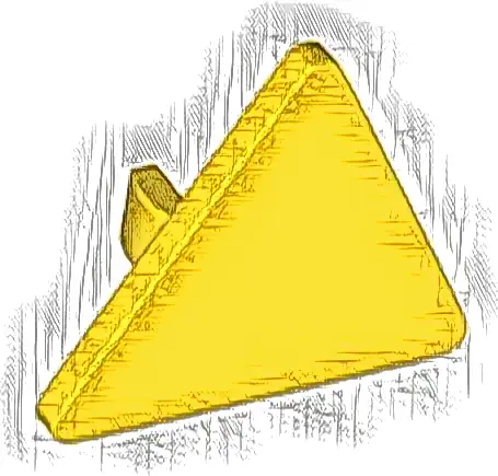 Road Sign 2 x 2 Triangle with Open O Clip