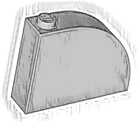 Slope, Curved 4 x 1 x 2 2/3 with Stud