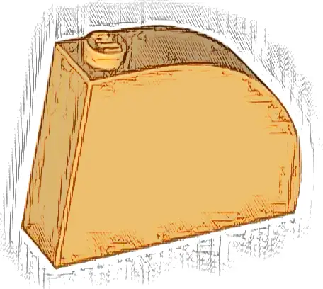 Slope, Curved 4 x 1 x 2 2/3 with Stud