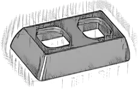 Minifigure Skirt Plastic Straight, Short