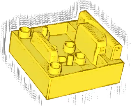 Duplo Vehicle Body 4 x 4 with Seat and Dashboard
