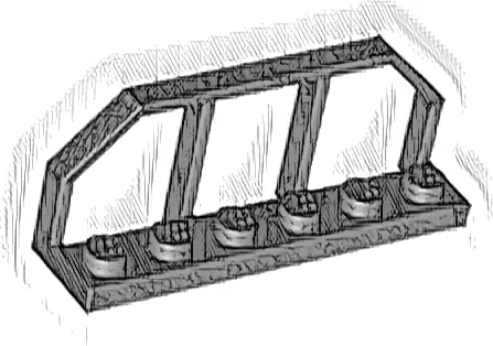 Plate, Modified 1 x 6 with Train Wagon End / Fence