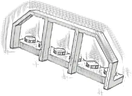 Plate, Modified 1 x 6 with Train Wagon End / Fence