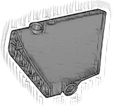 Technic, Panel Inverted Fairing #43 Large Short Smooth, Side B