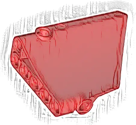 Technic, Panel Inverted Fairing #43 Large Short Smooth, Side B