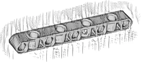 Technic, Liftarm, Modified Perpendicular Holes Thick 1 x 9