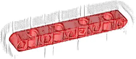 Technic, Liftarm, Modified Perpendicular Holes Thick 1 x 9