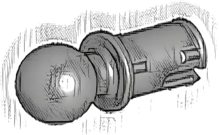 Technic, Pin with Friction Ridges and Tow Ball (Undetermined Type)