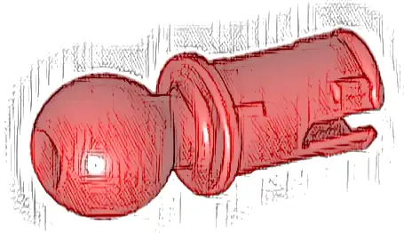 Technic, Pin with Friction Ridges and Tow Ball (Undetermined Type)