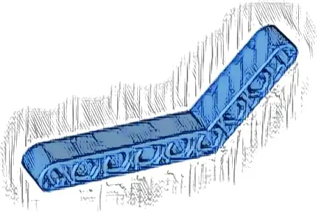 Technic, Liftarm, Modified Bent Thick 1 x 9 (6 - 4)