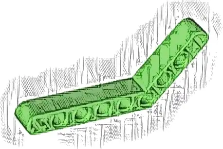 Technic, Liftarm, Modified Bent Thick 1 x 9 (6 - 4)