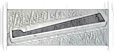 Tile 1 x 6 with Black Chassis Pattern Model Left Side (Sticker) - Set 76900