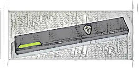 Tile 1 x 6 with Lime Marker and Koenigsegg Logo Pattern Model Left Side (Sticker) - Set 76900