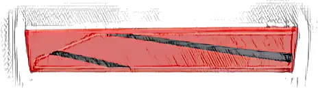 Tile 1 x 6 with Black Curved Stripes Pattern Model Left Side (Sticker) - Set 76916