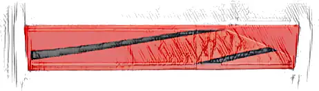 Tile 1 x 6 with Black Curved Stripes Pattern Model Right Side (Sticker) - Set 76916