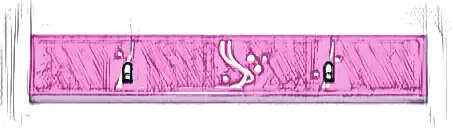 Tile 1 x 6 with White Curved Lines and Dots and Silver Windshield Wiper Fluid Sprayers Pattern (Sticker) - Set 77241