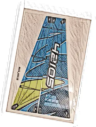 Plastic Sails with '42105', 'Kool Keels', 'Anchor Bouy', and Waves with Dots Pattern, Sheet of 2