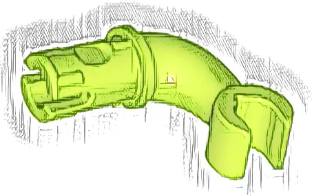 Arm and Hand Long with Pin - Vertical Grip