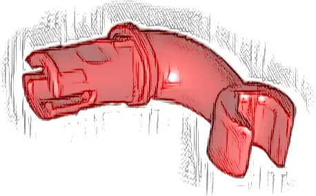 Arm and Hand Long with Pin - Vertical Grip