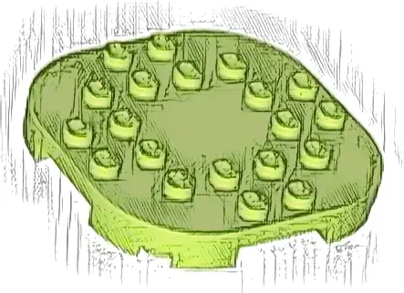 Plate, Modified 6 x 6 with Rounded Corners and 4 Feet