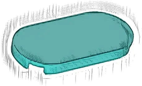 Tile, Round 2 x 4 Oval