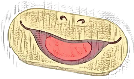 Tile, Round 2 x 4 Oval with Dark Brown Nostrils and Wide Open Mouth Smile with Red Tongue Pattern (Super Mario Lemmy Lower Face)
