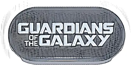 Tile, Round 2 x 4 Oval with White 'GUARDIANS OF THE GALAXY' Pattern (Sticker) - Set 76297
