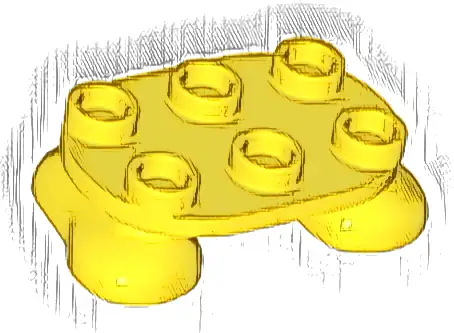 Legs with Plate Round 2 x 3 - 2 Feet