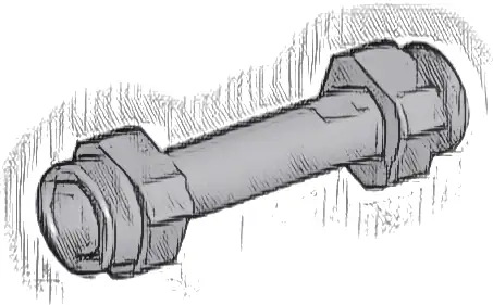 Minifigure, Weapon Hilt Smooth Extended