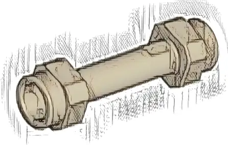 Minifigure, Weapon Hilt Smooth Extended