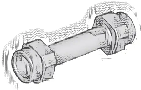 Minifigure, Weapon Hilt Smooth Extended