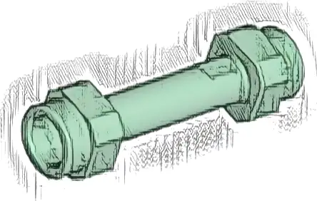 Minifigure, Weapon Hilt Smooth Extended