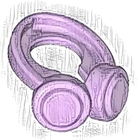 Minifigure Headphones Around Neck