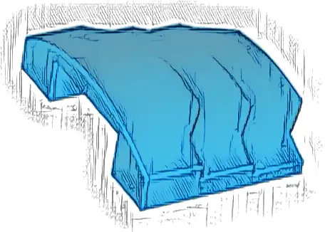 Wedge 4 x 3 Stepped No Studs