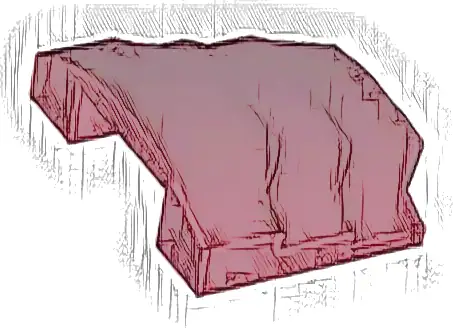 Wedge 4 x 3 Stepped No Studs