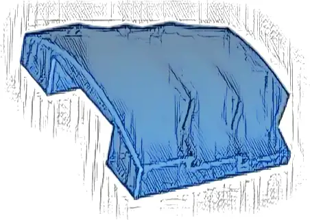 Wedge 4 x 3 Stepped No Studs