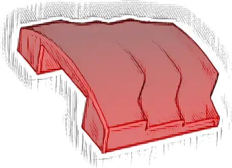 Wedge 4 x 3 Stepped No Studs